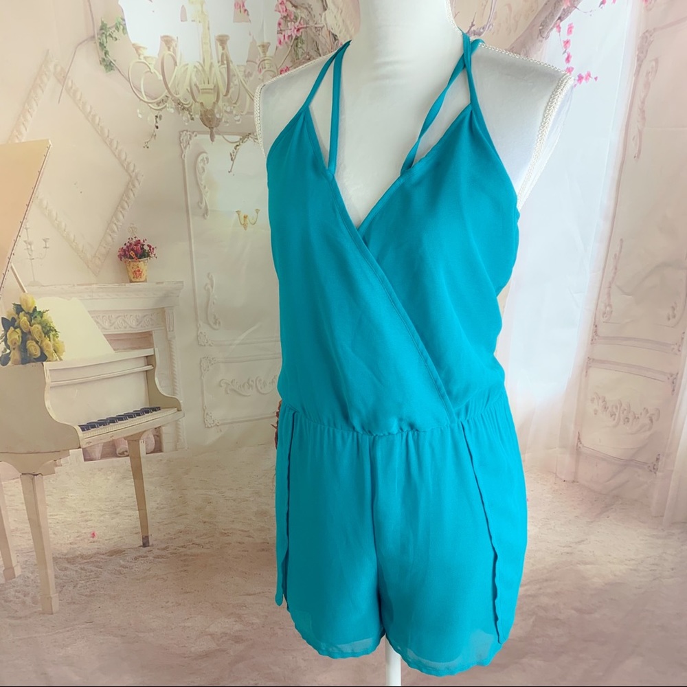 NEW ASOS Turquoise Beach Romper - Picture 2 of 10